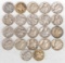 22 Mercury Silver Dimes, Various Dates/Mints