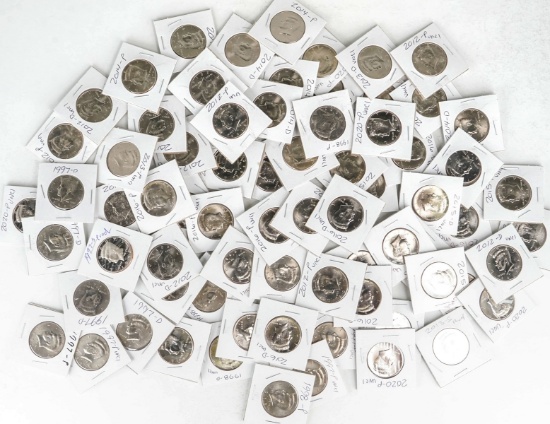 72 +/- Kennedy Half Dollars; Various Dates/Mints