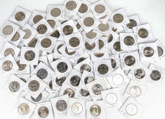 80 +/- Kennedy Half Dollars; Various Dates/Mints
