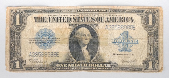 Series of 1923 $1 Large Blue Seal Note