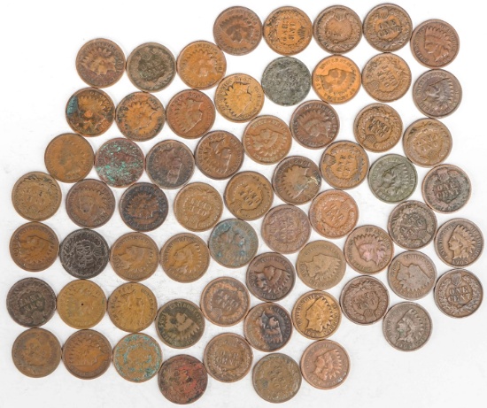 60 +/- Indian Head Pennies, Various Dates