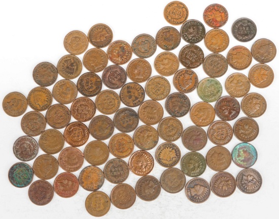 70 +/- Indian Head Pennies, Various Dates