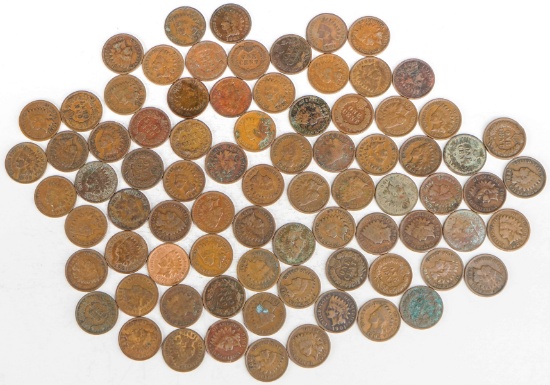 80 +/- Indian Head Pennies, Various Dates