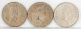 1964, 1965 & 1966 Elizabeth 50 Cent Silver Coins