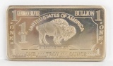 Buffalo Bullion Bar, 1 Troy Ounce .999 Fine German Silver Bar
