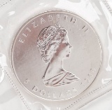 1988 Elizabeth II $5 Canada Dollar, 1 oz. .999 Fine Silver Coin