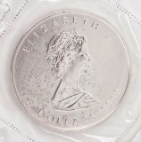 1988 Elizabeth II $5 Canada Dollar, 1 oz. .999 Fine Silver Coin