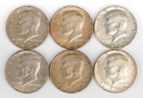 1965, 2-1967, 2-1968 & 1969 Kennedy 40% Silver Half Dollars