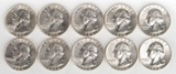 10 - 1964-D Washington Silver Quarters