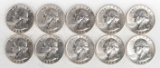 10 - 1964-D Washington Silver Quarters