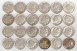 24 Mercury Silver Dimes, Various Dates/Mints