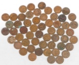 55 +/- Indian Head Pennies, Various Dates