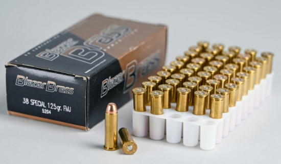 Blazer Brass 38 Special Ammo, 125 gr. FMJ, 50 Rds.