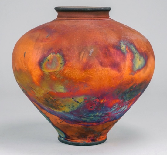 Charity Item: Artisan Handcrafted Roku Pot, 7.5" Tall