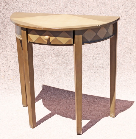 Half Round Table w/ Drawer