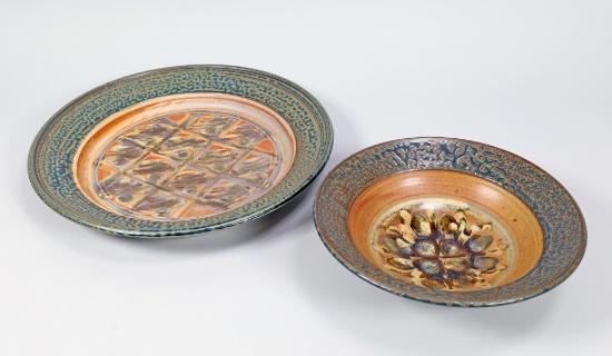 Royce Yoder Stoneware - Large Bowl & Plate