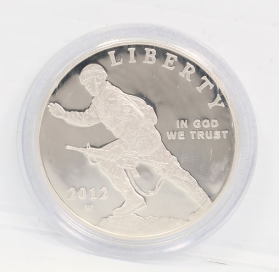 2012-W Liberty  Infantry Soldier Silver Dollar