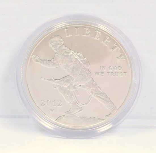2012-W Liberty  Infantry Soldier Silver Dollar