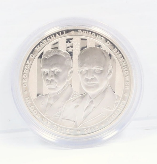 2013-P Marshall/Eisenhower Commemorative Silver Dollar