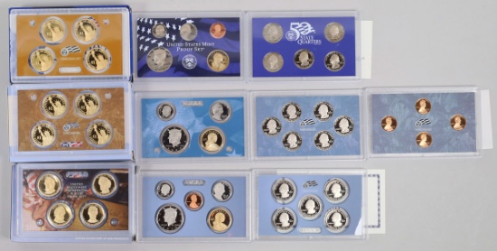 2007, 2009 & 2010 US Mint Proof Sets