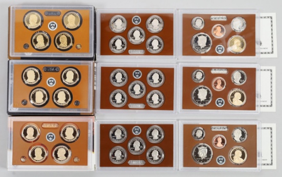 2011, 2012 & 2013 US Mint Proof Sets