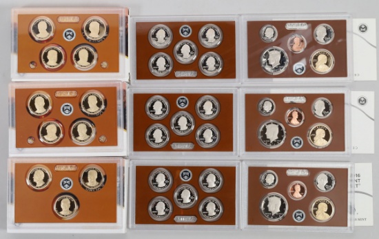 2014, 2015 & 2016 US Mint Proof Sets