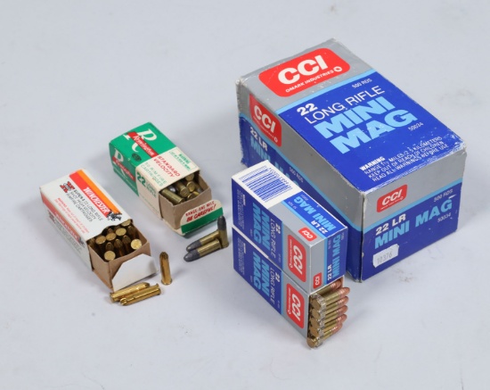 Assorted .22 LR Ammo, CCI, Remington & Winchester, 500 Rds. + -
