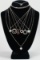 7 925 Silver Necklaces w/Pendants & 1 Gold Colored Necklace