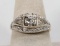 14K Diamond Cocktail Ring w/ Diamond Chips, Sz. 8.50, 3.0 Grams