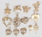 13 - 14K Gold Charms