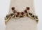14K Gold Ring w/ Six Rubys, Sz. 8.50, 2.4 Grams