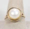 14K Gold Pearl Dome Style Ring, Sz. 10, 2.7 Grams