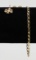 14K Gold Bracelet, Snow Flake Charm &