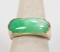 14K Gold Jadeite Ring, Sz. 7.25, 4.1 Grams