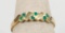 14K Gold Ring w/ Emerald Style Stones, Sz. 7.25, 2.5 Grams