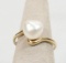 14K Yellow Gold Pearl Ring, Sz. 4.25, 2.3 Grams