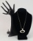 2 - 925 Necklaces w/ Black Onyx Style Pendants
