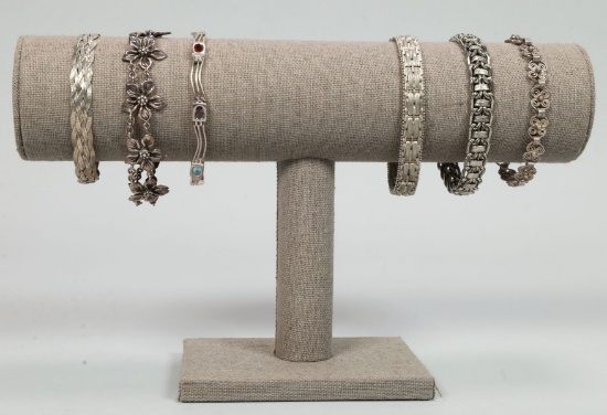 6 Sterling/925 Bracelets