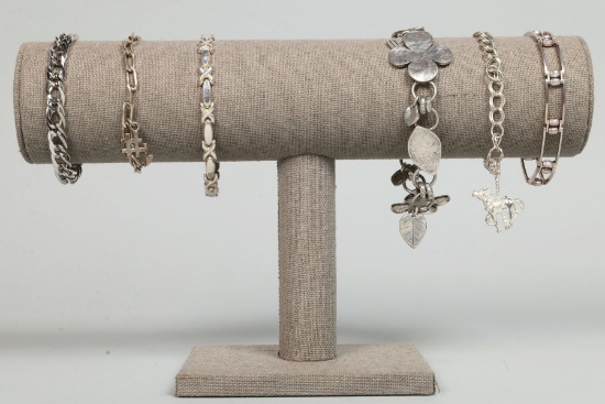 6 Sterling/925 Bracelets