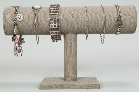 6 Sterling/925 Charm Bracelets