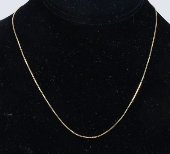 18K Yellow Gold Necklace, 3.4 Grams