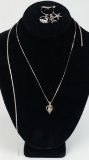 2 - 925 Necklaces & 2 Unmarked Pendants