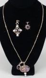 4 - 925 Pendants & 1 925 Necklace