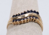 14K Sapphire Colored Ring, Sz. 6.75, 1.8 Grams