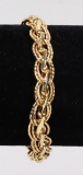 14K Yellow Gold Fancy Link Bracelet