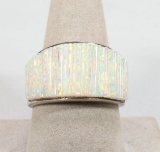 Fire Opal Sterling Ring, Sz. 8.50, 8.5 Grams