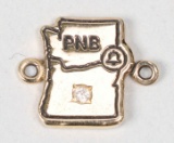14K Pacific Northwest Service Bell  Service Charm w/Diamond Chip, 2.4 Grams