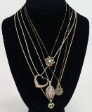 14K/12K Gold Necklaces & 3 Sterling/925 Necklaces