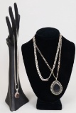 3 - 925/Sterling Necklaces, 2 w/Pendants