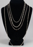 4 - 925 Silver Necklaces